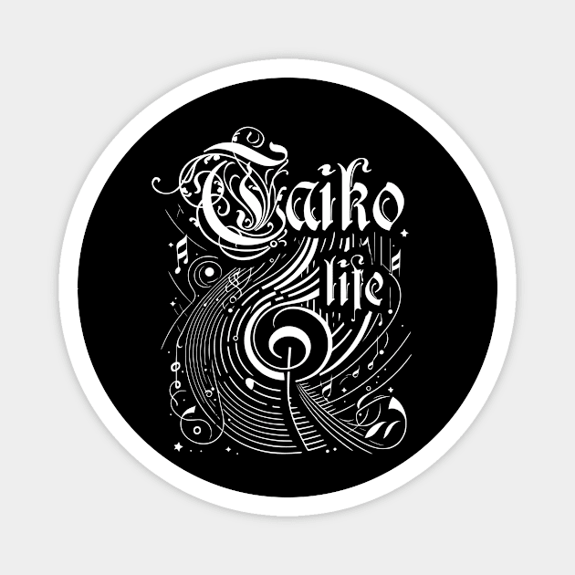 Wavy Music Taiko Life Magnet by walaodesigns